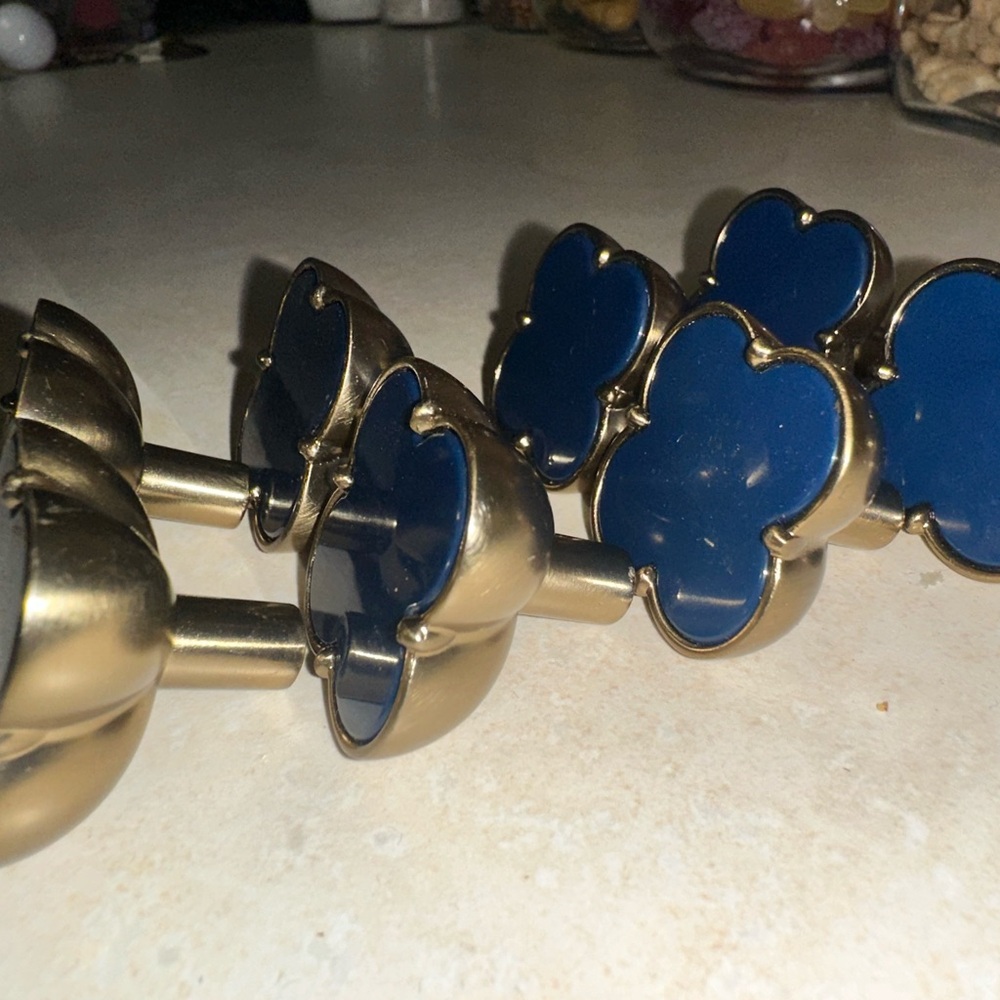 Gold and Blue Decorative Wall Hooks